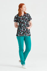 Butterfly Turquoise - Women - Blouse Elastane with Print