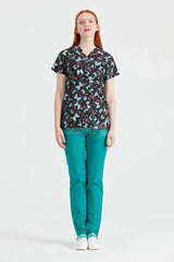 Butterfly Turquoise - Women - Blouse Elastane with Print