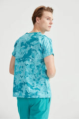 Camouflage Turquoise - Men - Blouse with Print