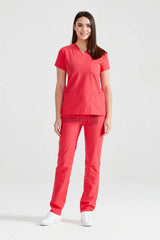 Coral Red - Women - Scrub Set Classic