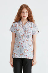 Gray Teddy Bear - Women - Blouse with Print