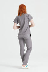 Light Grey - Women - Scrub Set Classic Flex