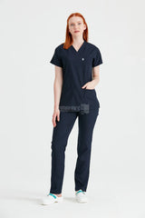 Navy Blue - Women - Scrub Set Classic Flex