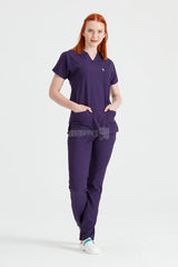 Purple - Women - Scrub Set Classic Flex