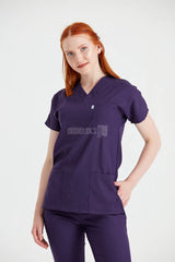 Purple - Women - Scrub Set Classic Flex