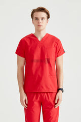 Red - Men - Scrub Set Classic