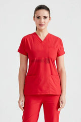 Red - Women - Scrub Set Classic