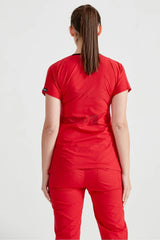 Red - Women - Scrub Set Classic