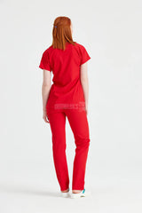 Red - Women - Scrub Set Classic Flex
