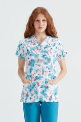 Teeth and Toothpaste - Women - Blouse with Print