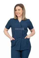 Indigo Blue - Women - Belted Scrub Set Elastane